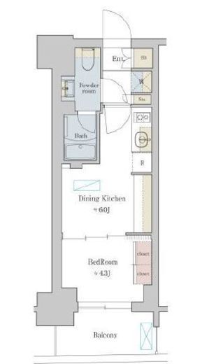 ブリリアイスト町屋 405 間取り図