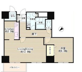 トレステージ目黒 1405 間取り図