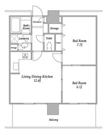 プラザタワー勝どき 3815 間取り図