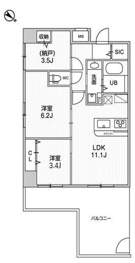 コンフォリア・リヴ志村三丁目 501 間取り図