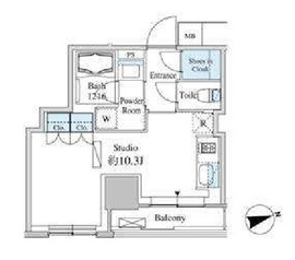 ベルファース芝浦タワー 506 間取り図