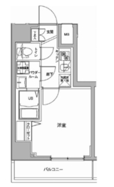 ジェノヴィア川崎駅グリーンヴェール 502 間取り図