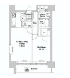 コンフォリア三田EAST 1307 間取り図