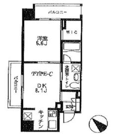 パークサイド神山 6階 間取り図