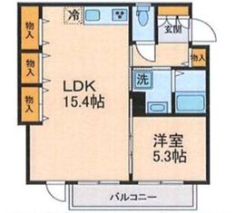 ダイキデュオ目黒 301 間取り図