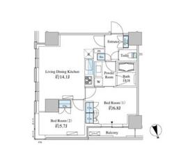 ベルファース芝浦タワー 2607 間取り図