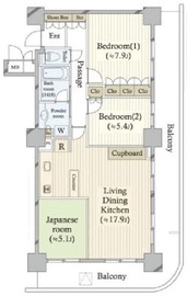 エクステ山下公園 14階 間取り図