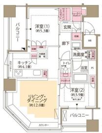 フロール横濱関内 702 間取り図