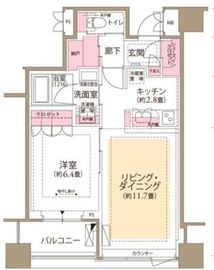 フロール横濱関内 706 間取り図