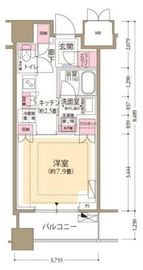 フロール横濱関内 1104 間取り図