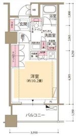 フロール横濱関内 1109 間取り図