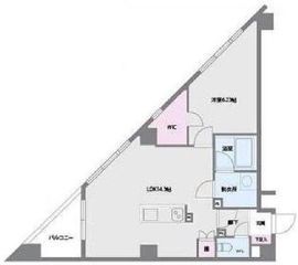 リシェ広尾 9階 間取り図