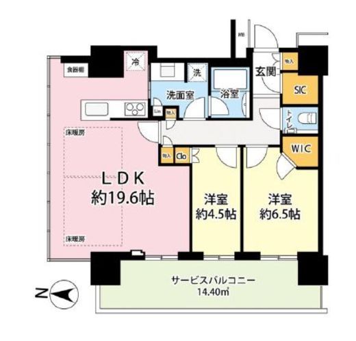 THE YOKOHAMA FRONT TOWER (ザ・ヨコハマフロントタワー) 22階 間取り図