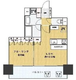 リリーゼ東京新富町 12階 間取り図