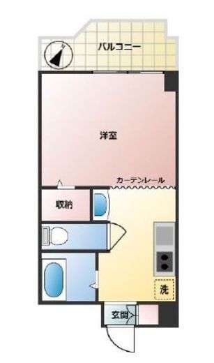 築地永谷コーポラス 2階 間取り図