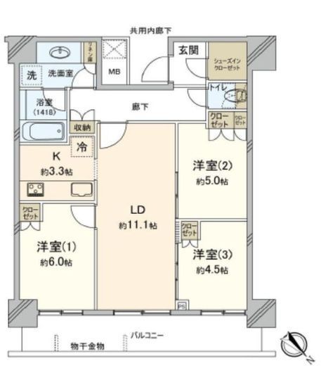 リヴァリエ 12階 間取り図