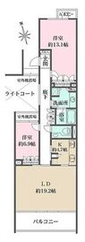 パークハウス等々力 2階 間取り図