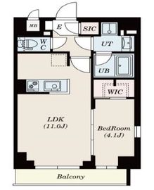 S-RESIDENCE錦糸町South (エスレジデンス錦糸町サウス) 801 間取り図