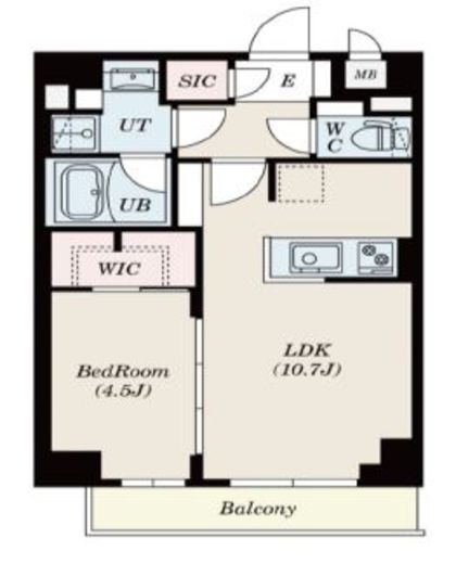 S-RESIDENCE錦糸町South (エスレジデンス錦糸町サウス) 802 間取り図