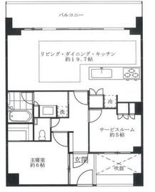 ディアナコート駒沢公園 6階 間取り図