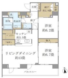 PREMIUM CUBE 上野 (プレミアムキューブ上野) 14階 間取り図