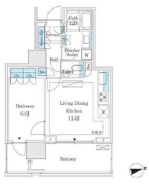 プラウドタワー芝浦 9階 間取り図