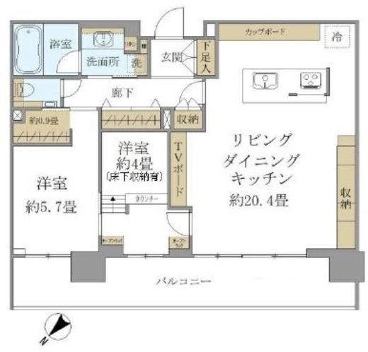 シティタワーズ東京ベイ 24階 間取り図