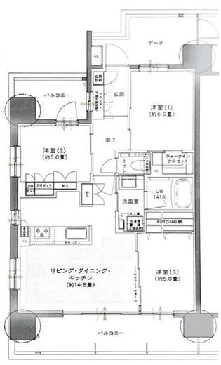 イニシア板橋桜レジデンス 13階 間取り図