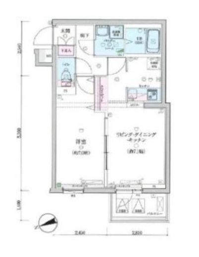 ジェノヴィア桜上水スカイガーデン 401 間取り図