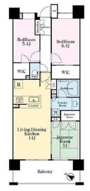 クレストプライムレジデンス アベニュー壱番街 6階 間取り図
