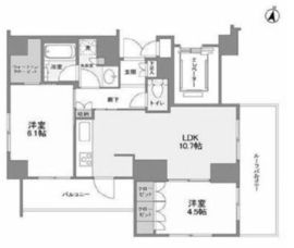 コスモリード原宿 6階 間取り図