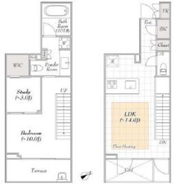 LUMIEC suite EBISU (ルミークスイート恵比寿) 104 間取り図