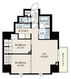 S-RESIDENCE日本橋馬喰町Aere (エスレジデンス日本橋馬喰町アエレ) 603 間取り図