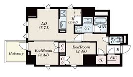 S-RESIDENCE日本橋馬喰町Aere (エスレジデンス日本橋馬喰町アエレ) 1404 間取り図