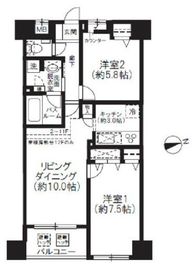 グリーンパーク東日本橋 2階 間取り図
