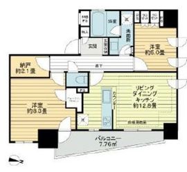 ライオンズ横浜新子安ハーバーコート 7階 間取り図