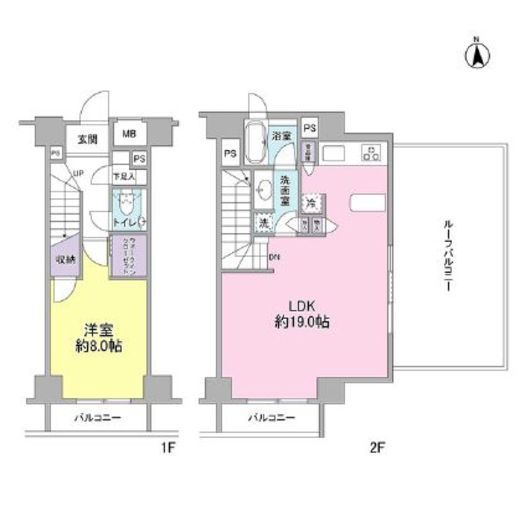 コンフォリア新宿御苑2 1403 間取り図