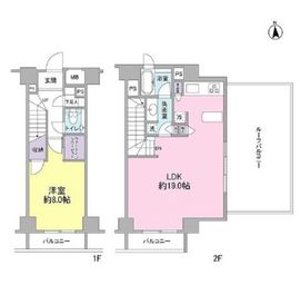 コンフォリア新宿御苑2 1403 間取り図