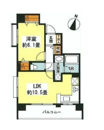 リバーレ自由が丘 501 間取り図