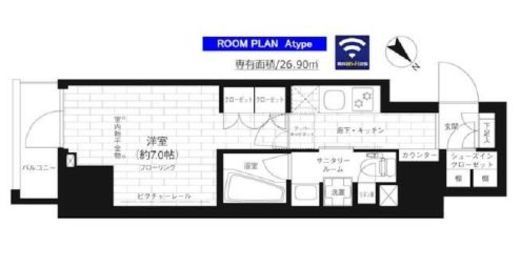 ステージグランデ台東根岸アジールコート 2階 間取り図