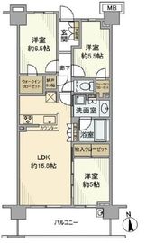 オハナ茅ヶ崎ガーデニア 5階 間取り図