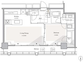 リビオレジデンス西麻布 1902 間取り図
