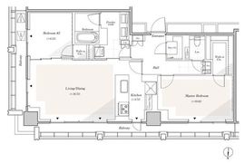 リビオレジデンス西麻布 2802 間取り図
