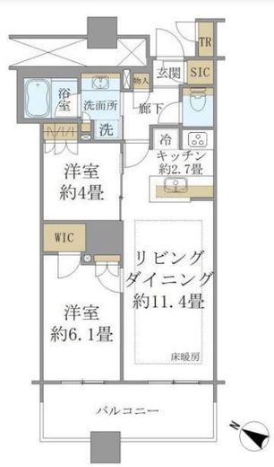 ブリリア有明スカイタワー 14階 間取り図