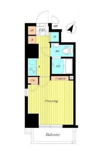 パレステュディオ六本木 8階 間取り図