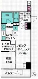 デュフレ横浜石川町 8階 間取り図