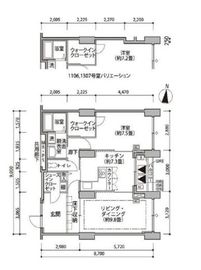 東雲キャナルコートCODAN 14-1106 間取り図