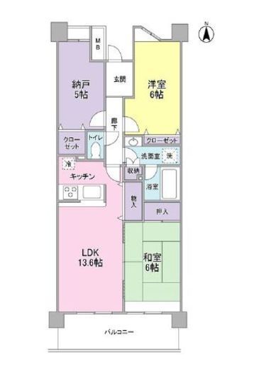 セレーノ武蔵中原 6階 間取り図