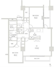 パークコート麻布十番ザタワー 17階 間取り図