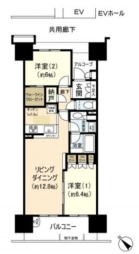 東京フロントコート 17階 間取り図